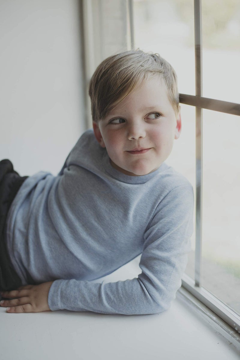 Brix Boys Basic Long Sleeve -Tee 100% Cotton Crewneck 4-Pack Shirts. - Image 5